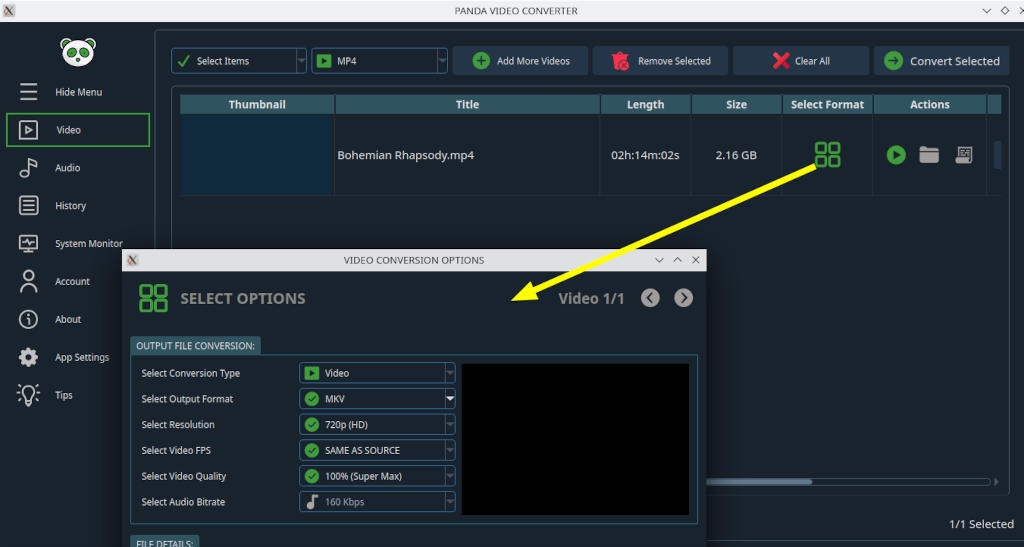 Convertidor de videos en Linux