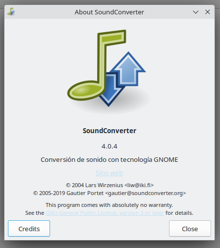 Convertidor de audio en Linux Ubuntu
