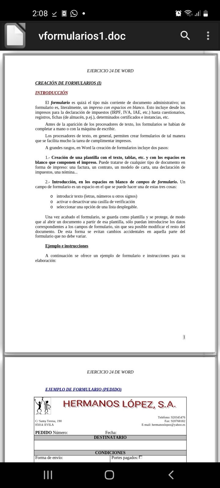 Abrir ó visualizar documentos docx en Android sin publicidad
